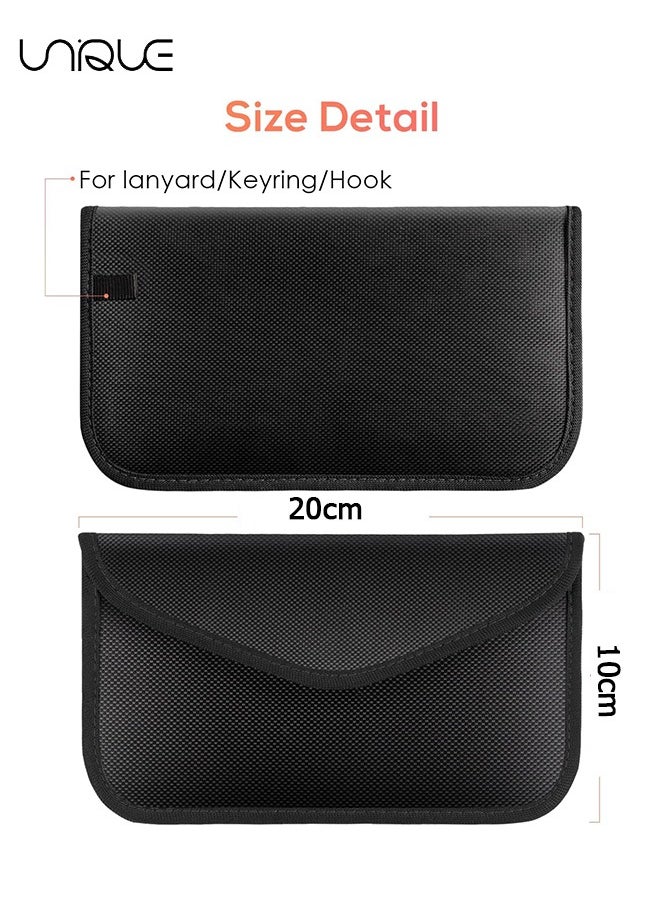 Unique - 2 Pack Faraday Bags for Car Keys and Cell Phone, Signal Blocking Key Pouch Wallet, Anti Theft Car Protection, Cell Phone Signal Jammer WiFi/GSM/LTE/NFC/RFID, Blocker - Image 1