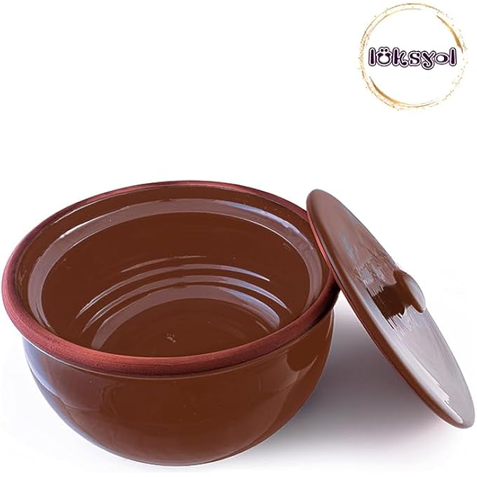 rayihni Clay Pot For Cooking Large Pot Big Pots Handmade Cookware Cooking With Lid Terracotta Casserole Brown Dutch Oven 12 X 63 Inches 3264 Brown - Image 5