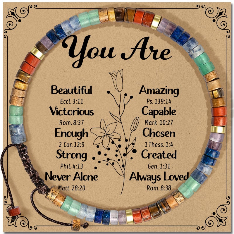 ZOKCC Inspirational Gifts Bracelets for Women: Mothers Day Gifts for Women Her Friends Sister Mom - Healing Natural Stone Beads Bracelets Thinking of you Get Well Soon Gift for Women - Image 1