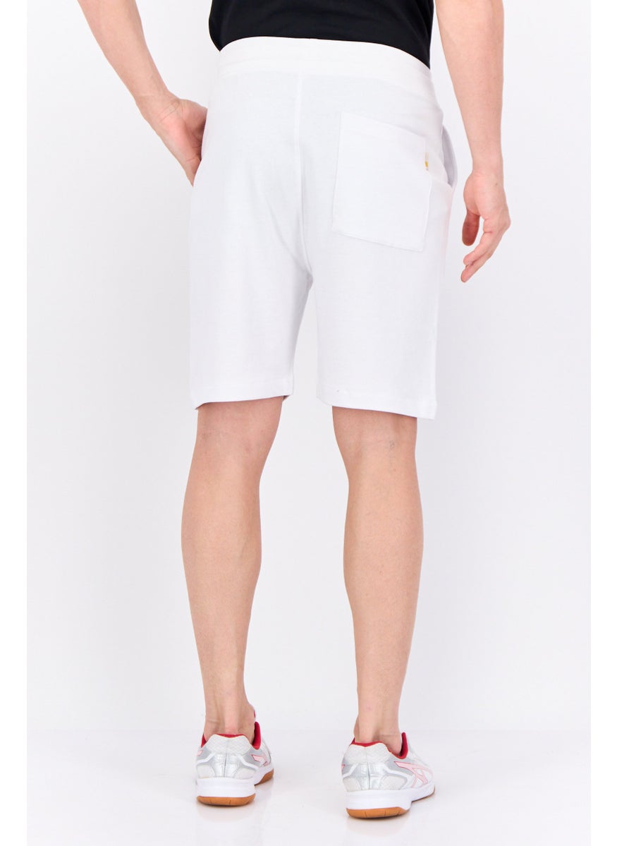 Gazzarrini Men Brand Logo Basic Shorts, White  - Image 3