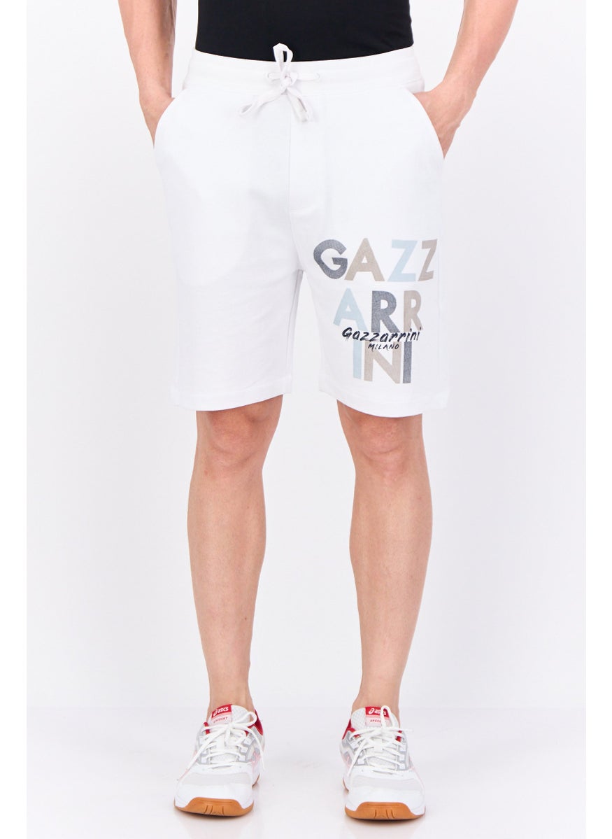 Gazzarrini Men Brand Logo Basic Shorts, White  - Image 1