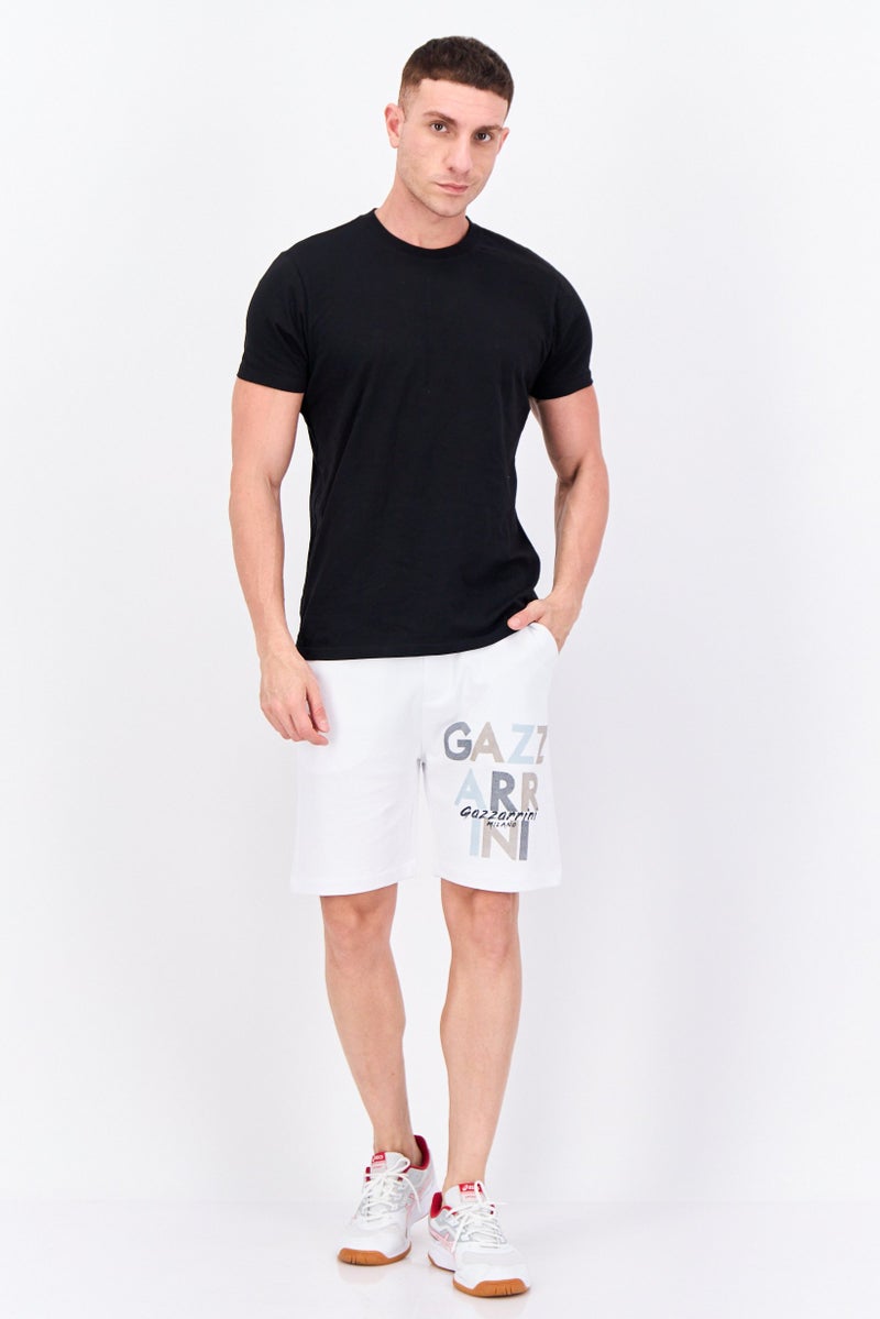 Gazzarrini Men Brand Logo Basic Shorts, White - Image 4