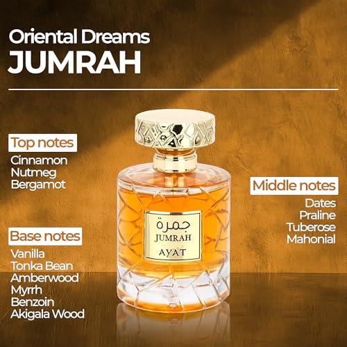 AYAT PERFUMES JUMRAH Perfume 100ml Made in Dubai With Spice Notes Amber Vanilla Cinnamon and Woody - Oriental EDP Perfect For Women and Men - Image 2