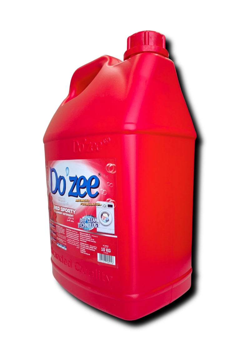 Do'zee Red Sporty Liquid Laundry Detergent, 10 Liters - Image 4