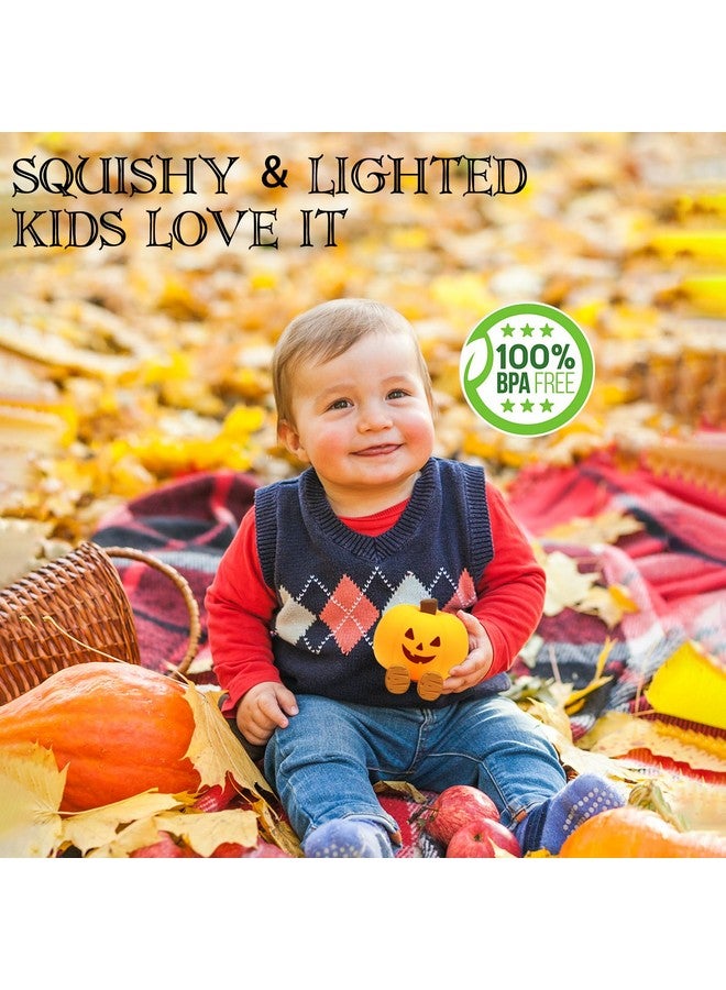 Gefaxi Pumpkin Night Light for Kids Cute Jack O Lantern Halloween Decor Nightlight for Baby Nursery Toddler Squishy Pumpkin Lights Cordless Rechargeable Dimmable Silicone Bedside Lamp Halloween Gifts - Image 5