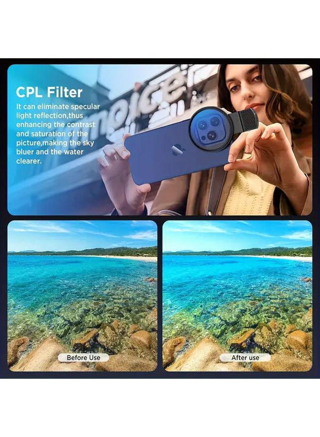 52mm CPL Polarizing Filter Reduces Reflections Enhances Color Compatible DSLR Smartphones - Image 5