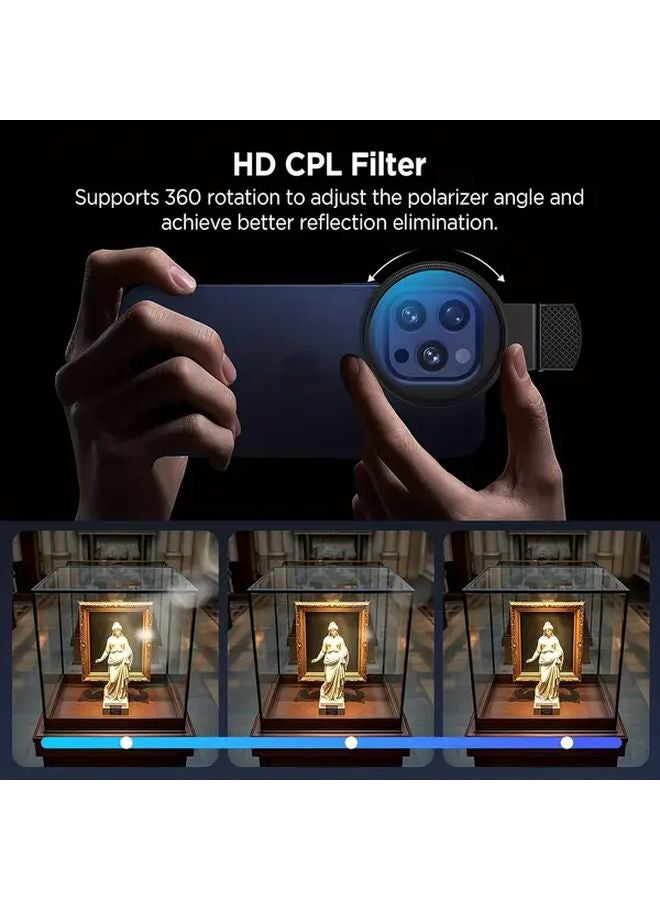 52mm CPL Polarizing Filter Reduces Reflections Enhances Color Compatible DSLR Smartphones - Image 2