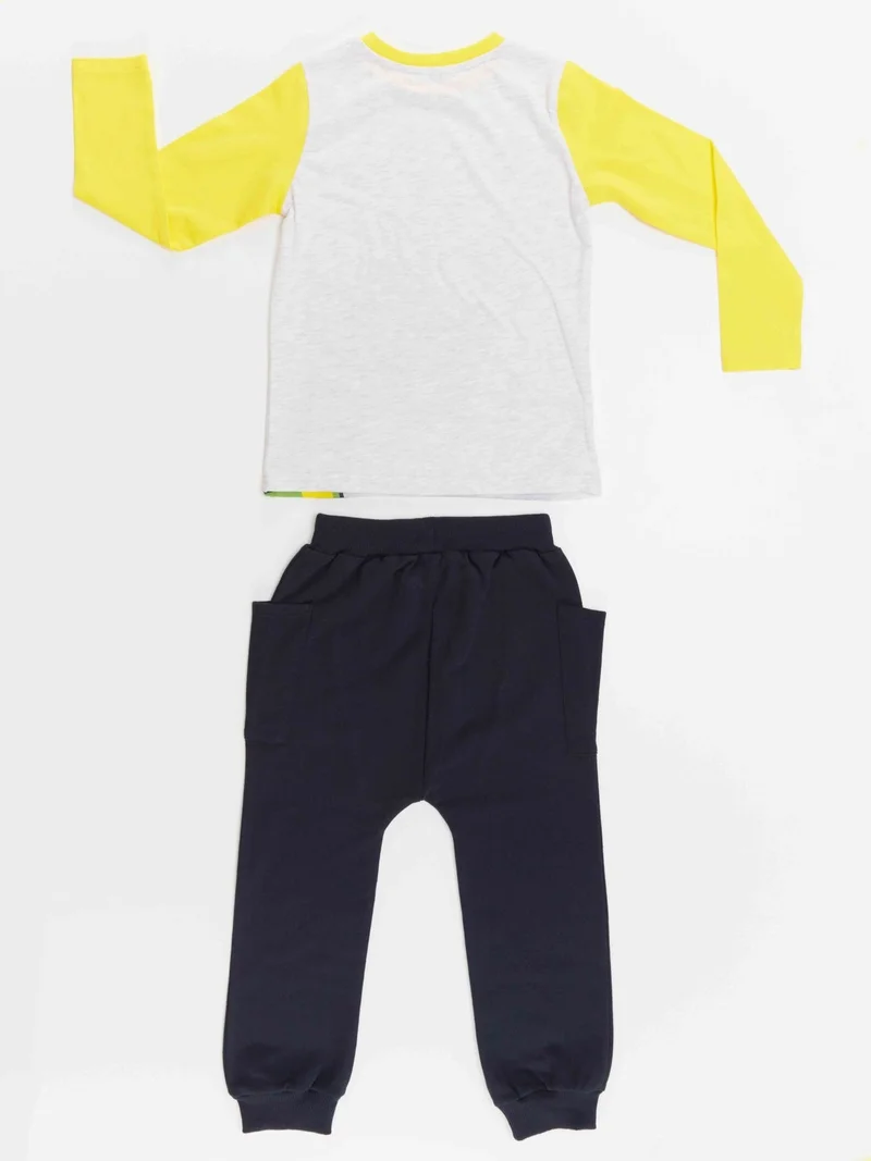 Denokids Rawr Dino Boy T-Shirt Pants Set