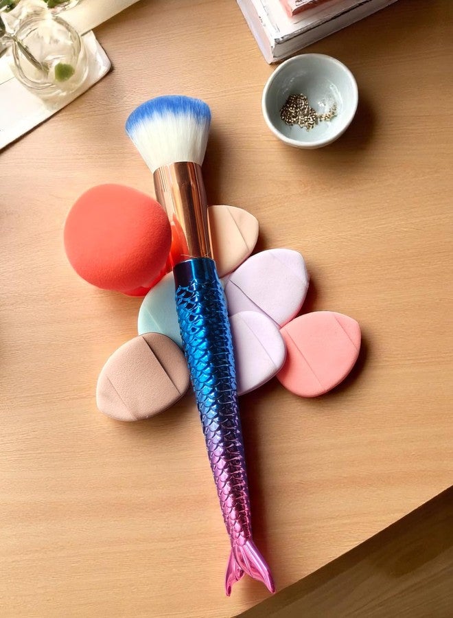 كرونيكس مجموعة مكياج كرونكس 8 قطع - فرشاة وجه واحدة، 6 إسفنجات صغيرة لتوزيع البودرة على الأصابع، وإسفنجة مكياج تجميلية واحدة | أدوات دمج ناعمة للحصول على كريم أساس، أحمر خدود، ومكياج عيون مثالي - Image 4