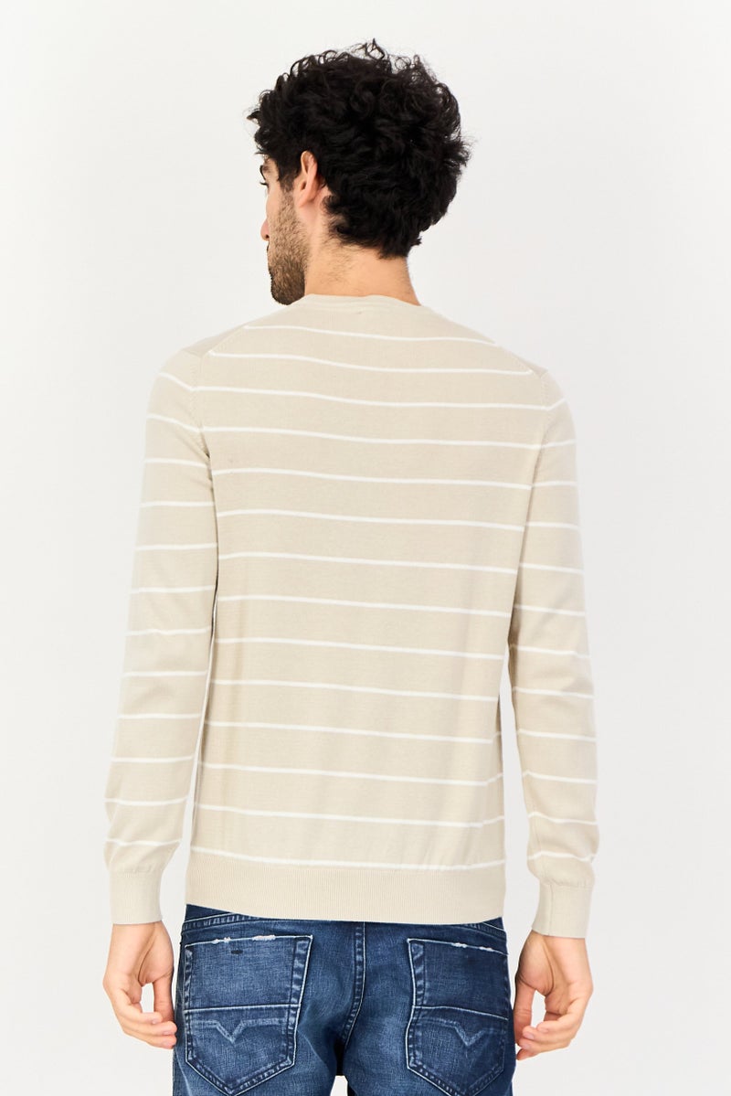 Celio Men Crew Neck Textured Long Sleeve Sweater, Multicolor - Image 2