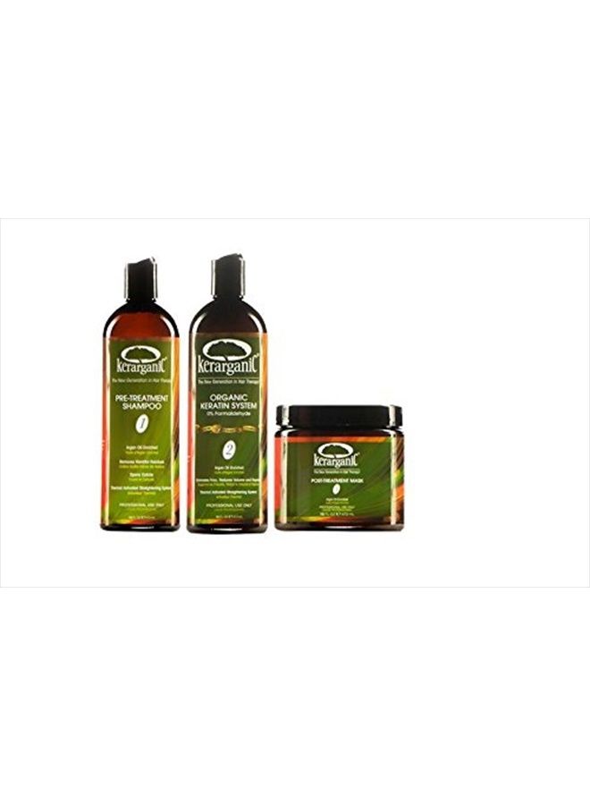 kerarganic Keratin Treatment Set - Organic - Formaldehyde Free - 16 Fl Oz by KERARGANIC - Image 1