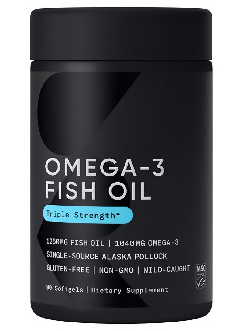 أوميغا **الترجمة الاحترافية:**   أوميغا-3 بتركيز فائق ثلاثي (1250 ملغ) • مُصنَّع من ألاسكوميغا® • بتركيبة ثلاثي الغليسريد من EPA وDHA   │ دعم صحة القلب، الدماغ والمفاصل │   **معتمد بـ IFOS 5 نجوم • خالٍ من الكائنات المعدلة وراثيًا • خالٍ من الغلوتين**   عبوة 90 كبسولة هلامية - Image 1