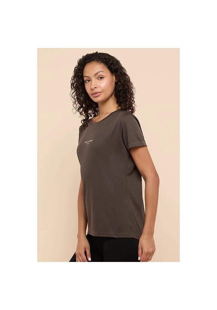 R&b  Printed Active T-Shirt with Crew Neck and Short Sleeves for Women | Best Price UAE