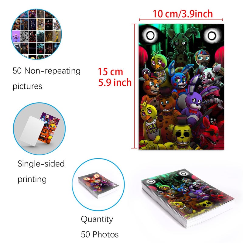 Pounchi Horror Game Poster Wall Collage Set (50 Pcs 4 x 6 Inch with Glue Dots) HD Aesthetic Posters Prints of Video Game Artworks Perfect for Gifts and Decorations - Image 1