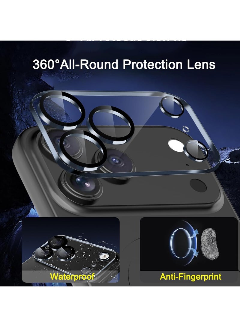 2 Pack Screen Protector for iPhone 17 Pro Max + 2 Pack Camera Lens Protector ,Case Friendly Tempered Glass Film,[9H Hardness] - HD - Image 3