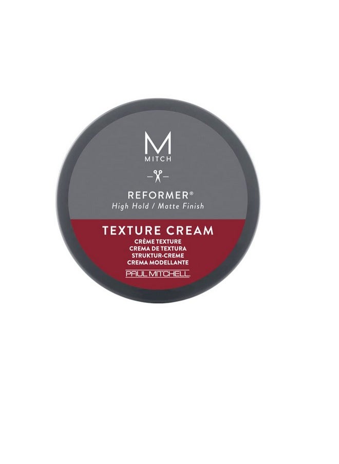 ميتش كريم MITCH by Paul Mitchell Reformer Texture للرجال، تثبيت عالي، لمسة نهائية غير لامعة، لجميع أنواع الشعر، وخاصة الشعر الناعم إلى المتوسط، 3 أونصة.  - Image 1