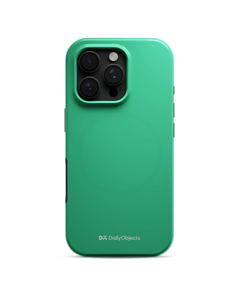 DailyObjects Polycarbonate Enamel Bumper Magsafe Case For iPhone 16 Pro Max Compatible With Mag-Safe Wireless Charging | Mint Hybrid Magnetic Back Cover - Image 1