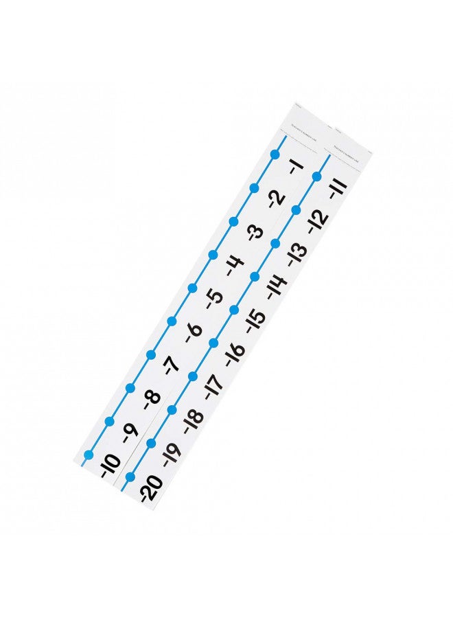 hand2mind -20 to 100 Integer Number Line for Classroom Wall, Math Borders Classroom Bulletin, Number Lines for Students, Teacher Supplies, Number Line with Negative Numbers, Math Posters (12 Sections) - Image 3