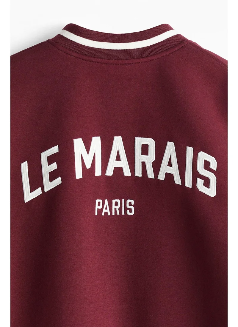 H&M Motif-detail baseball jacket