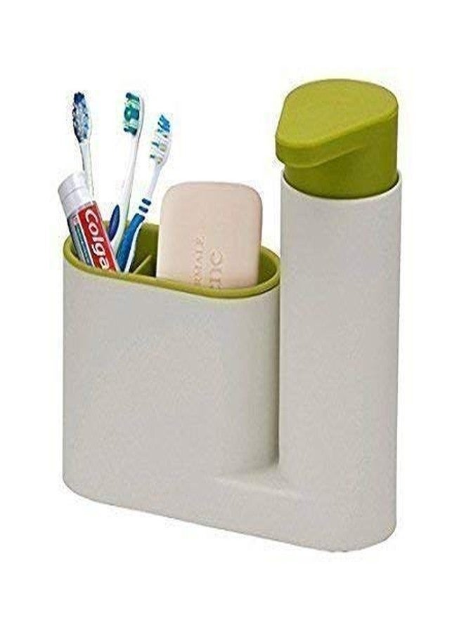 PAVITYAKSH 2 in 1 Sink Tidy Set Stand for Kitchen & Bathroom Storage Organizer Soap Holder with Liquid Dispenser, Multicolour (K65) - Image 2
