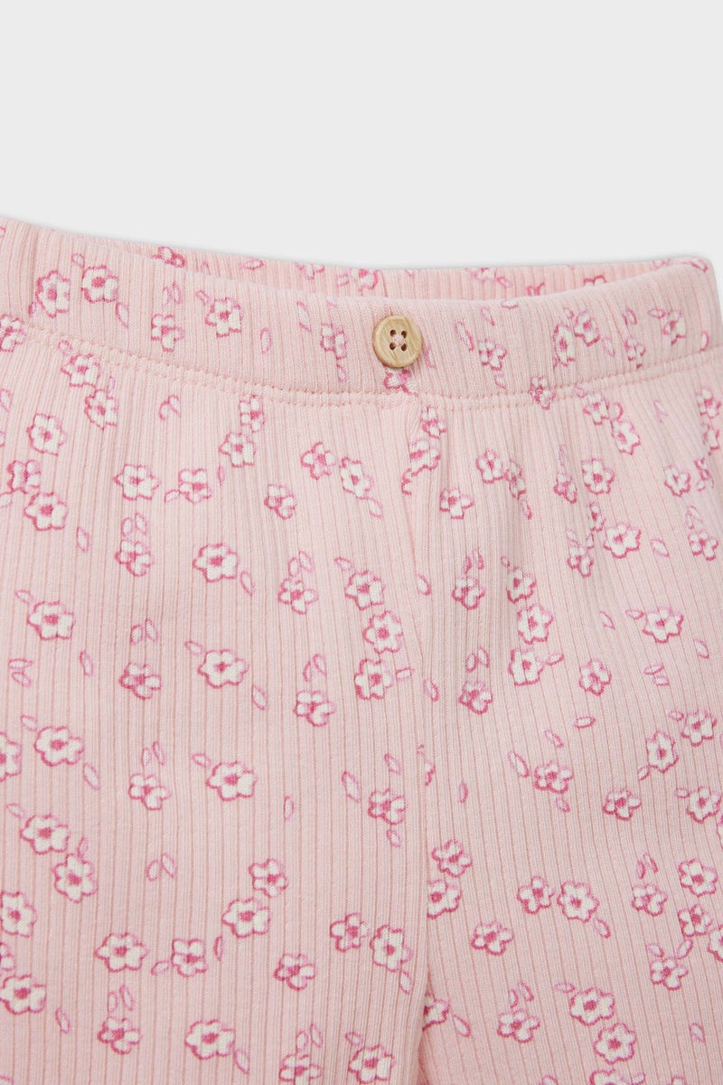 DeFacto Baby Girl Biker Flower Normal Waist Shorts - Image 2