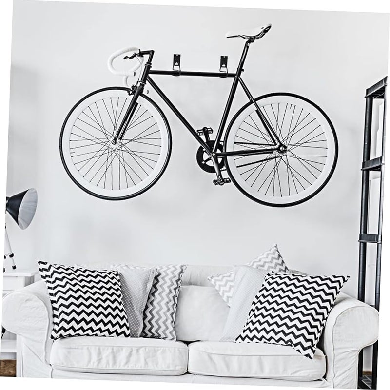 خطاف دراجة ثقيل للجدران للدراجات الطريقية والجبلية، يوفر مساحة تخزين - Image 3