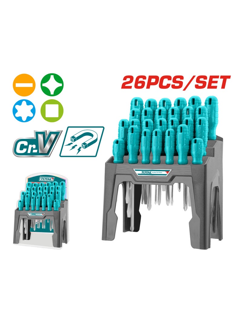 TOTAL Total 26 Pcs Screwdriver Set Thtdc252601