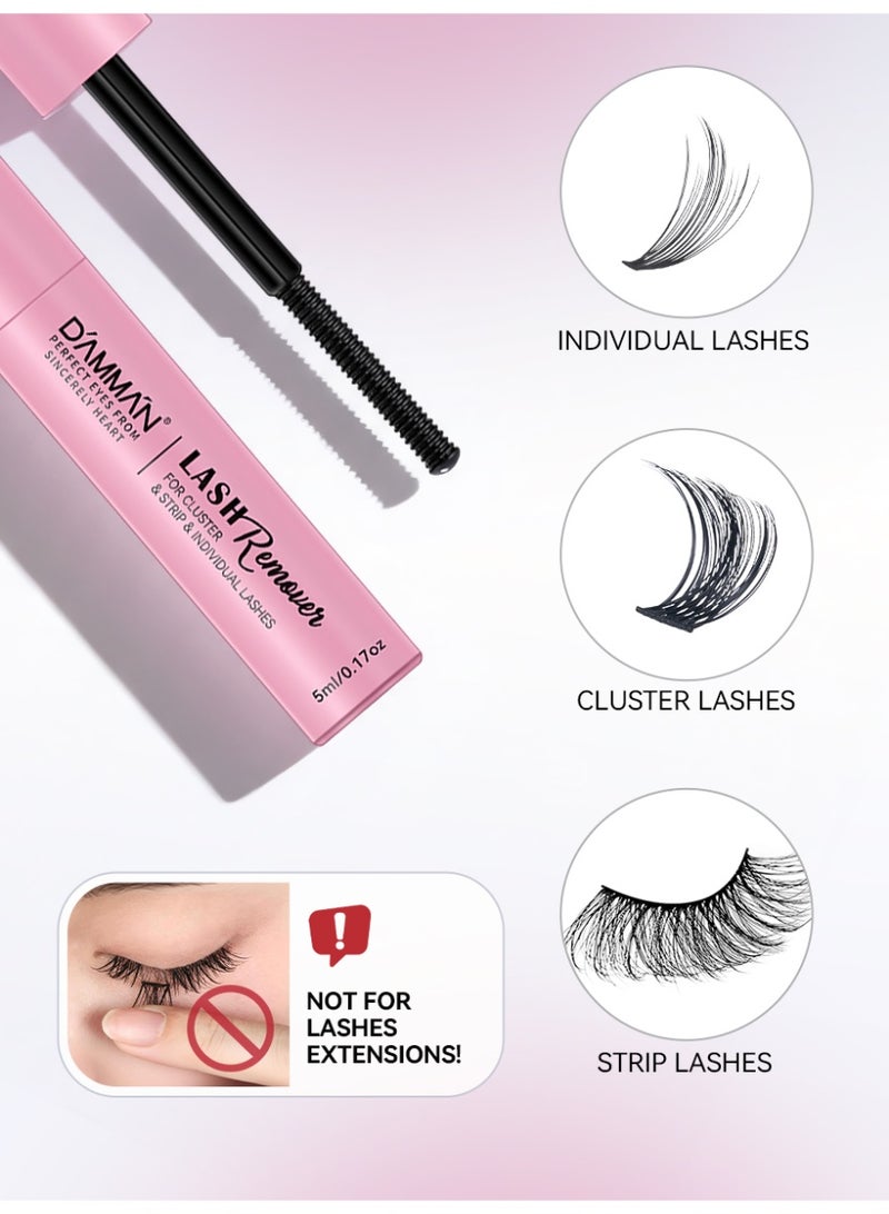 D'AMMA'N DAMMAN Lash Cluster Remover, 15s Quick & Deep Dissolving Eyelash Remover for DIY Home Use, Gentle Clear Gel – 5ml - Image 5