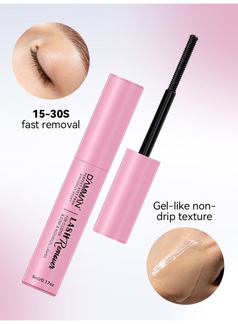D'AMMA'N DAMMAN Lash Cluster Remover, 15s Quick & Deep Dissolving Eyelash Remover for DIY Home Use, Gentle Clear Gel – 5ml - Image 2