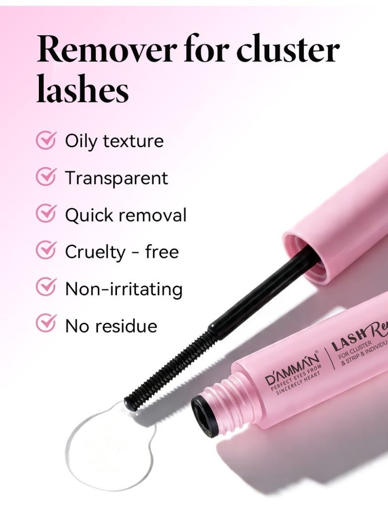 D'AMMA'N DAMMAN Lash Cluster Remover, 15s Quick & Deep Dissolving Eyelash Remover for DIY Home Use, Gentle Clear Gel – 5ml - Image 4