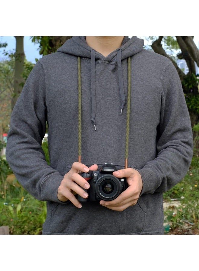 VKO Camera Strap, Camera Rope Strap Neck Shoulder Strap Compatible with Sony Canon Nikon Fuji Mirrorless DSLR SLR Camera 100cm Green - Image 2