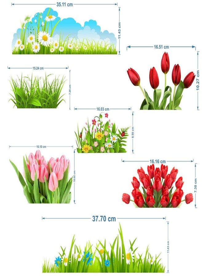 Walltech Combo Pack of Wall Stickers Flower vase Magenta (Covering Area 60 x 134 cms) with Flowers (Set of -5) Switch Board Sticker - Image 3