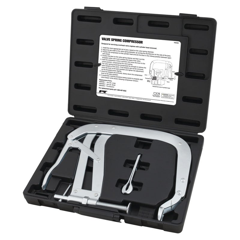 Performance Tool أداة الأداء W89409 ضاغط زنبرك الصمام الثقيل، يشمل فكوك صغيرة وكبيرة - Image 1