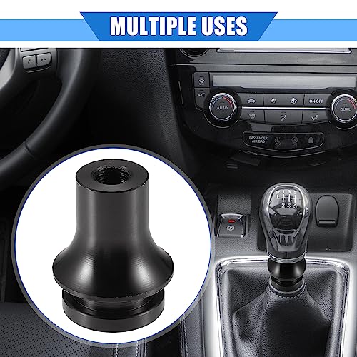 VekAuto Car Gear Shift Knob Adapter, M10x1.5 Shifter Boot Retainer Universal for Manual Transmission Vehicles Durable Aluminum Alloy Black - Image 2