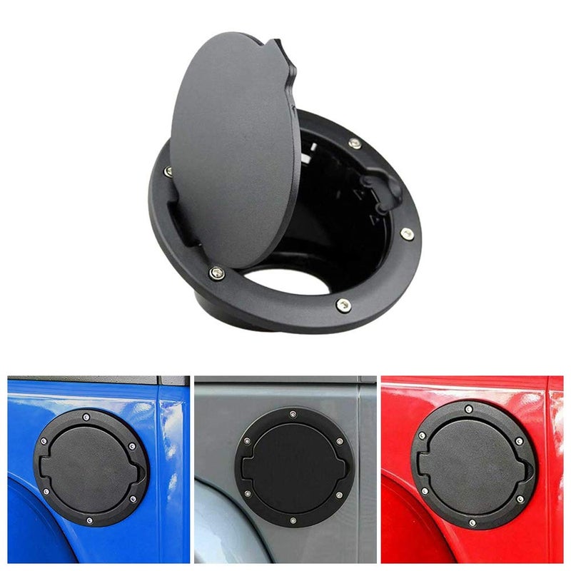 Black Gas Cap Cover Fuel Tank Cap Replacement for 20072017 Wrangler JK JKU Sport Rubicon Sahara Unlimited Accessores