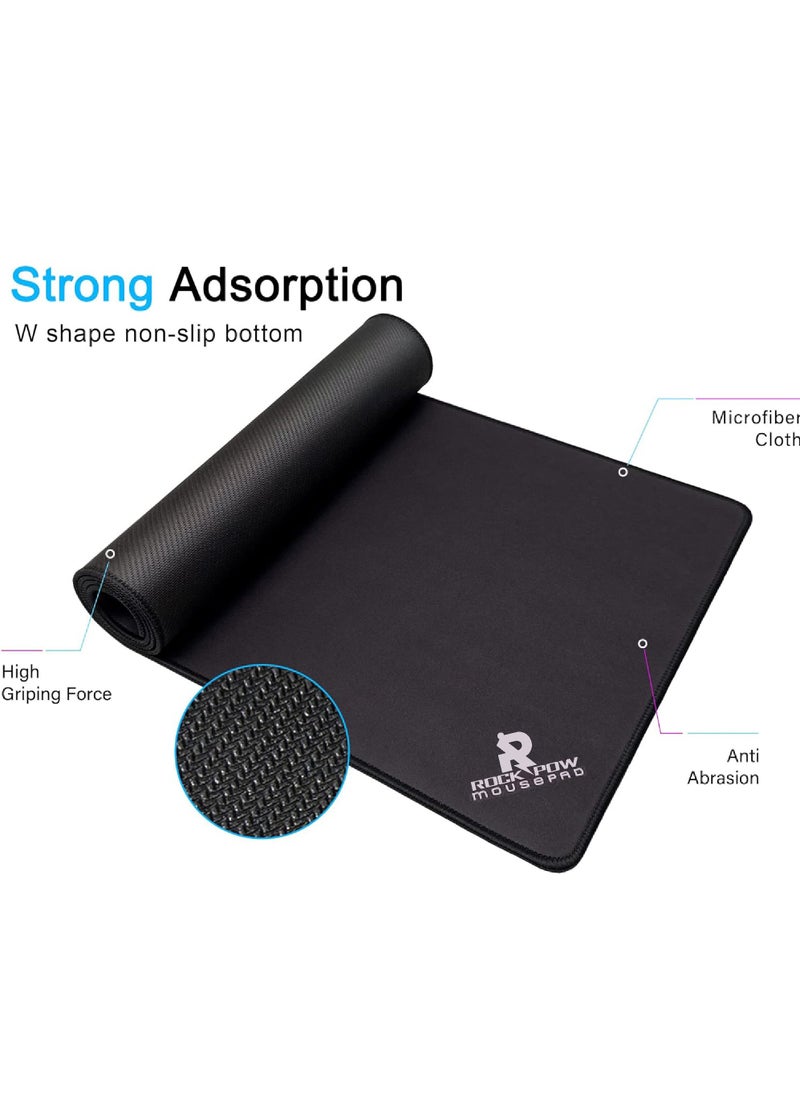 Rock Pow - Large Gaming Mouse Pad 900*400mm Size Long Mousepad Extended Cloth Mouse Pad/Desk Mat with Stitched Edges for Gamer Office Home - Image 1