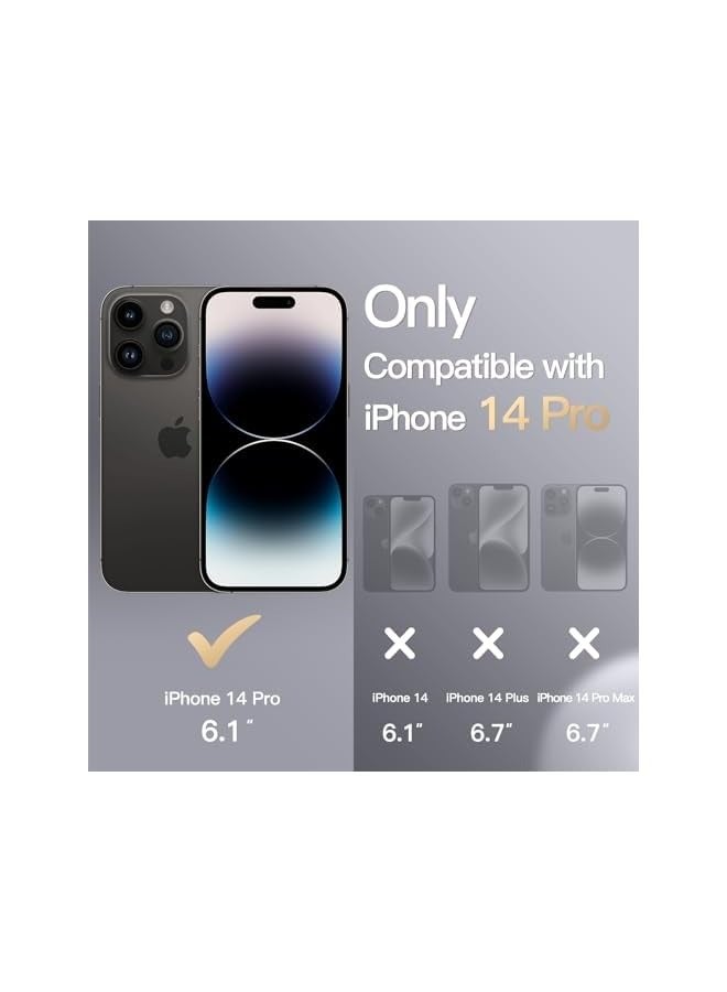 جي تيك جراب سيليكون لهاتف iPhone 14 Pro مقاس 6.1 بوصة، جراب هاتف واقٍ كامل الجسم ناعم الملمس كالحرير، غطاء مقاوم للصدمات مع بطانة من الألياف الدقيقة (أسود) - Image 2