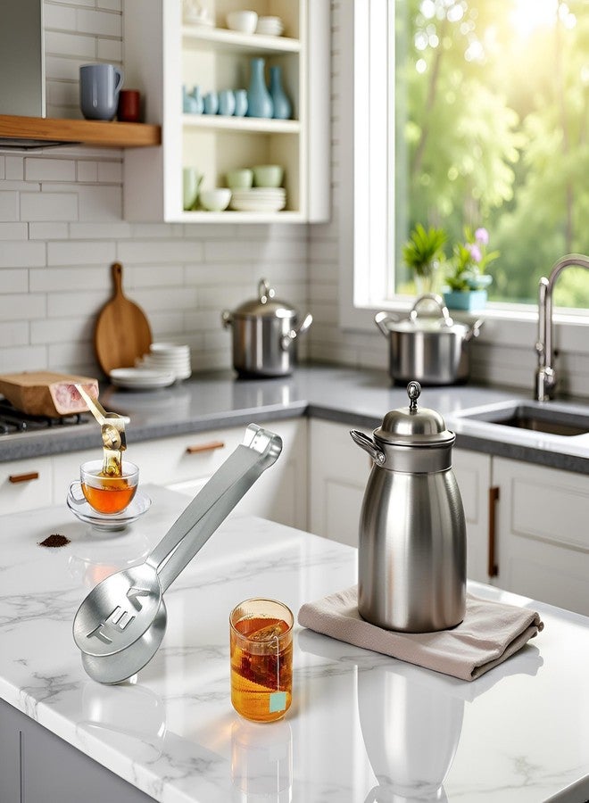 GANPUB Tea Tongs,Tea Bag Squeezer Tongs,Tea Bag Squeezer,Stainless Steel,Round Tea Filter Clamp,Tea Bag Strainer Clip Tea Holder for Gripping Tea Strainer Spoon for Ice Sugar Cubes Bar - Image 4