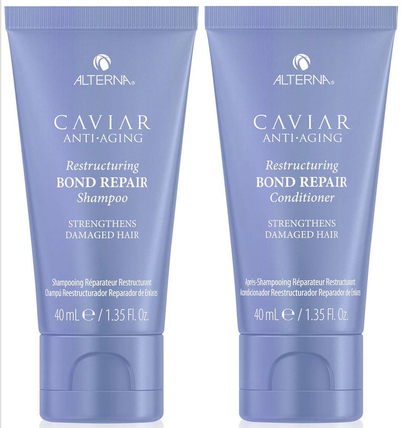 Alterna Haircare Caviar Anti-Aging Restructuring Bond Repair Shampoo and Conditioner, 1.35 Fl Oz (Pack of 2) - Image 1