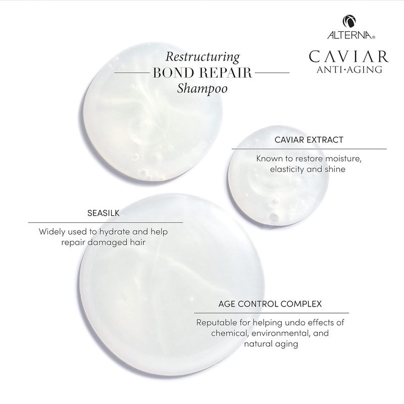 Alterna Haircare Caviar Anti-Aging Restructuring Bond Repair Shampoo and Conditioner, 1.35 Fl Oz (Pack of 2) - Image 3