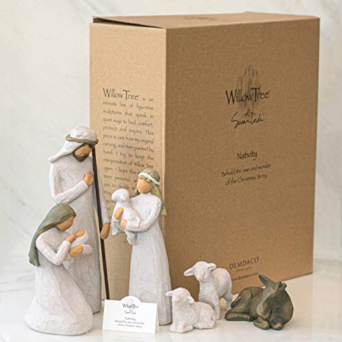 Willow Tree 6-Piece Nativity Set, Behold The Awe and Wonder of The Christmas Story, Build a Family Holiday Tradition with Classic Nativity Collection, Sculpted Hand-Painted Figures - Image 3