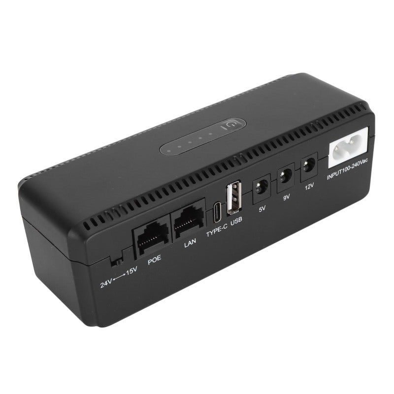 UPS: 10400mAh High Capacity Battery - Dual Input Options Wide Voltage Output Intelligent Safety Features Power Backup for Router Modem Camera Device During Power Outages - Image 2