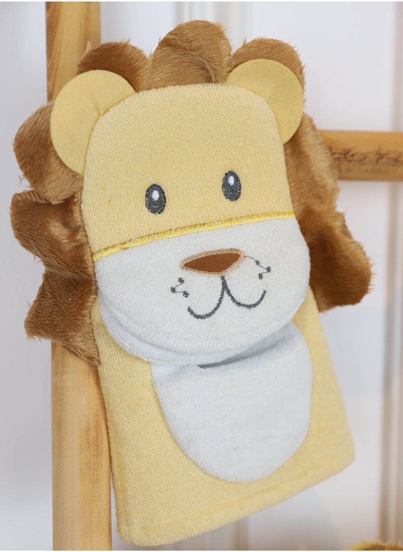 FUN MOMENT Cute Baby Towel with Mitten with Cute Designs for Newborn Baby Hooded Baby Towel  - Image 3