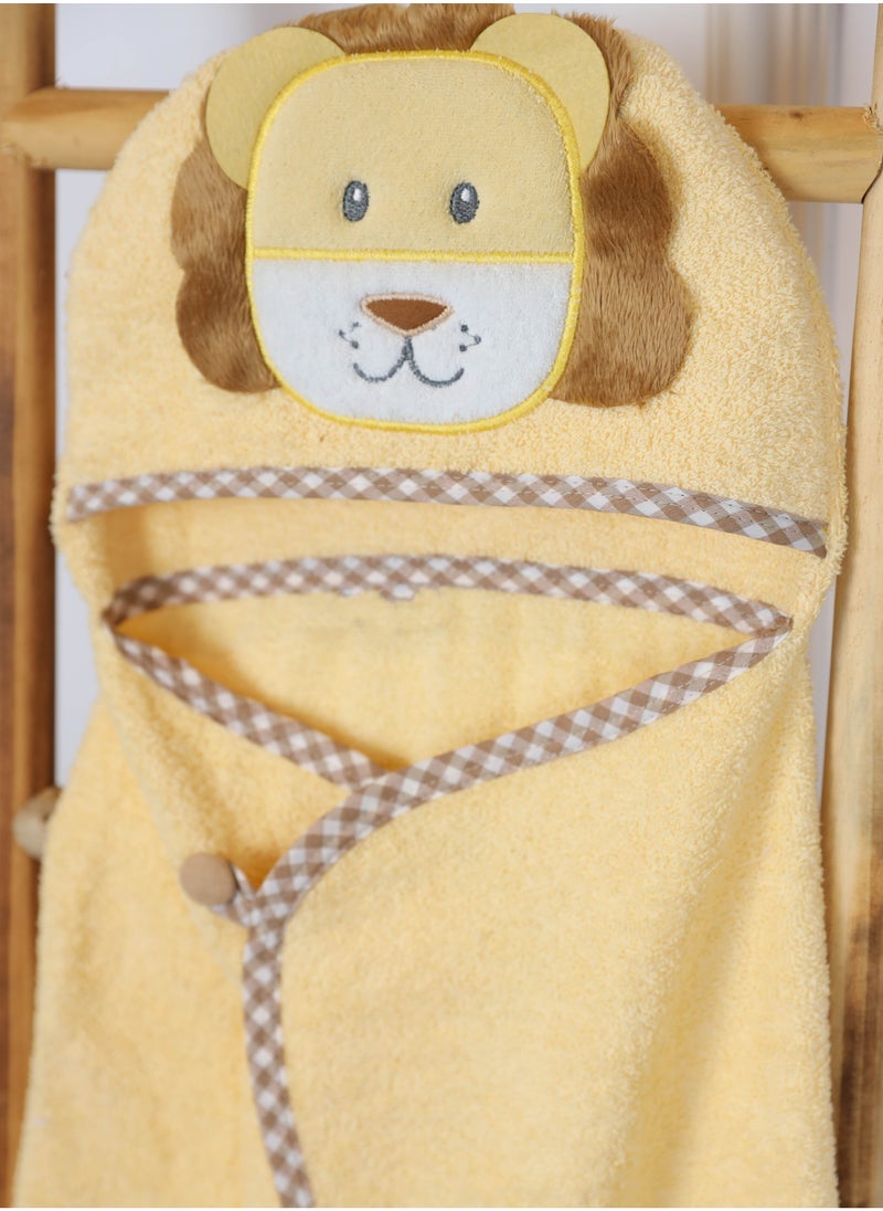 FUN MOMENT Cute Baby Towel with Mitten with Cute Designs for Newborn Baby Hooded Baby Towel  - Image 2