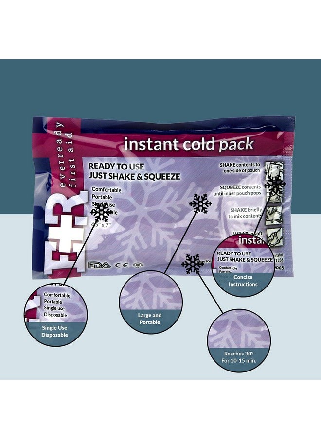 Ever Ready First Aid Ever Ready First Aid Disposable Cold Compress Therapy Instant Ice Pack for Injuries 4.5" x 7" - 6 Pack  - Image 3