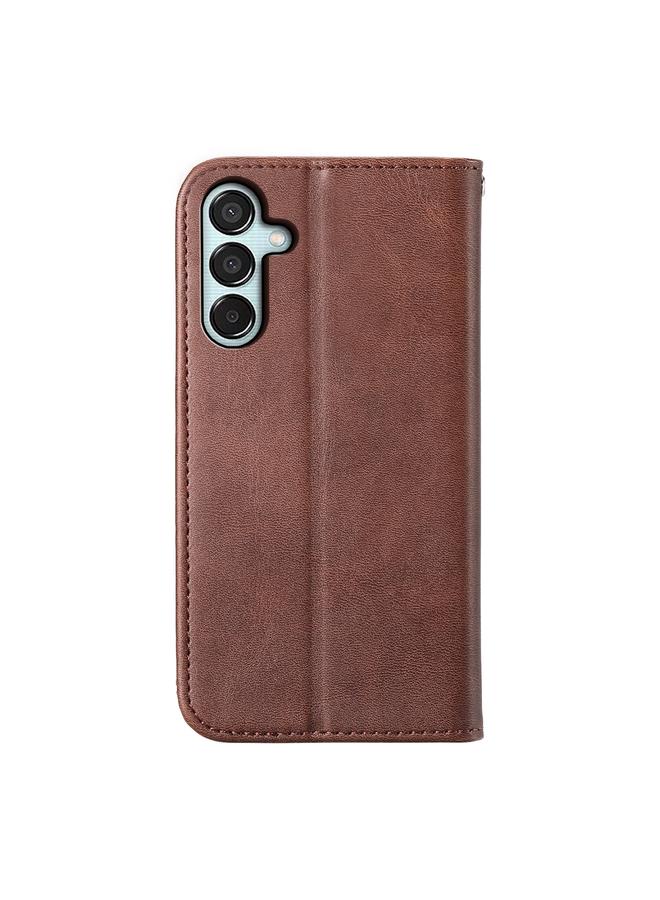 S-TOP Case For Samsung Galaxy M15 5G / F15 5G Cubic Grid Calf Texture Magnetic Leather Phone Case - Image 3