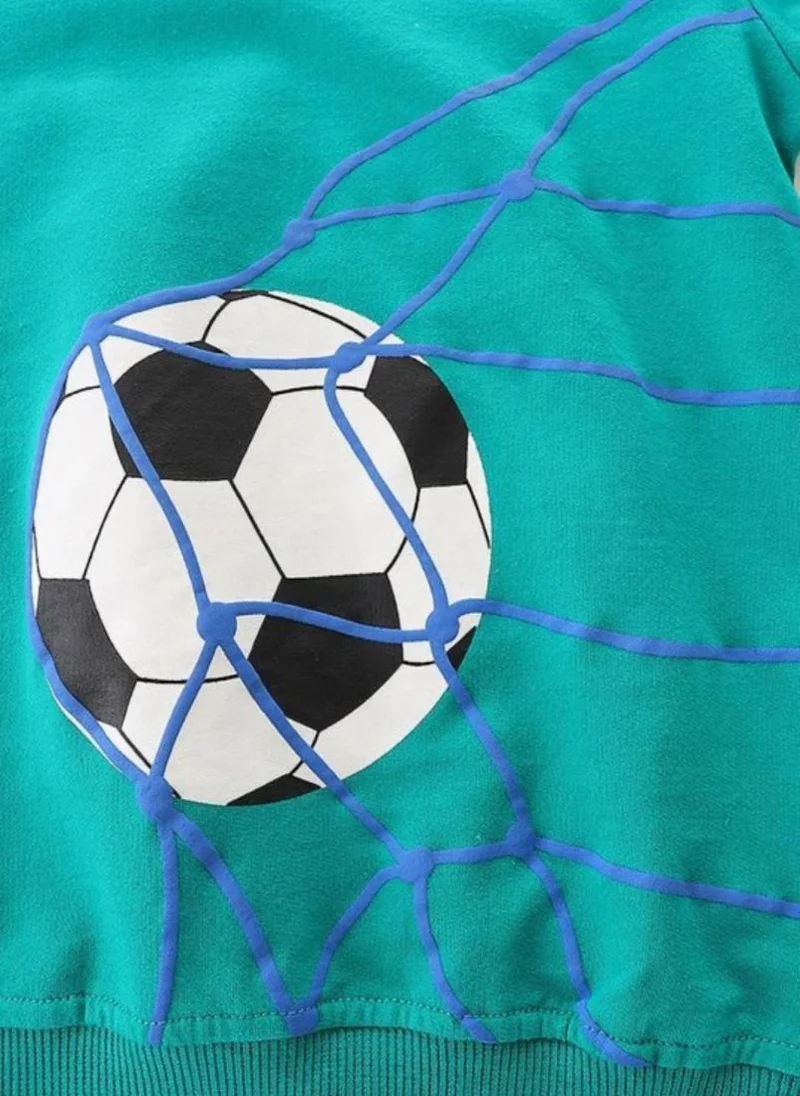 YUNIQEE Green Graphic Printed Round Neck T-shirt