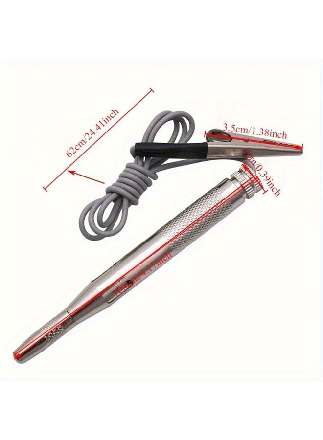 Silvery Automotive Circuit Test Pen Voltage Probe Diagnostic Tool Vehicle Electrical Systems - Image 3