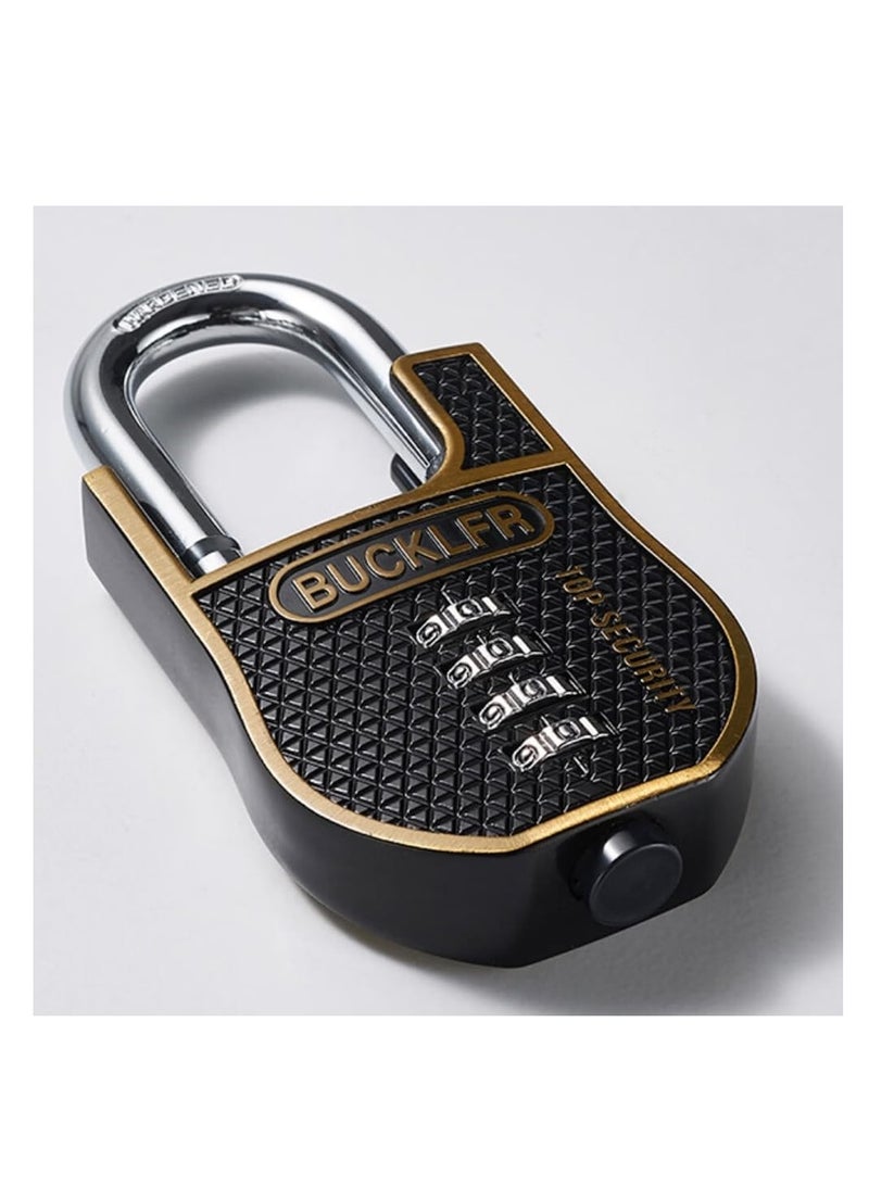Combination Padlocks Outdoor, Heavy Duty Waterproof, 4 Digit Padlocks with Code, Strong Durable & Secure, Large Combination Padlock for Garage, Gate, Warehouse, Home, School, Shed, Gym (Black)