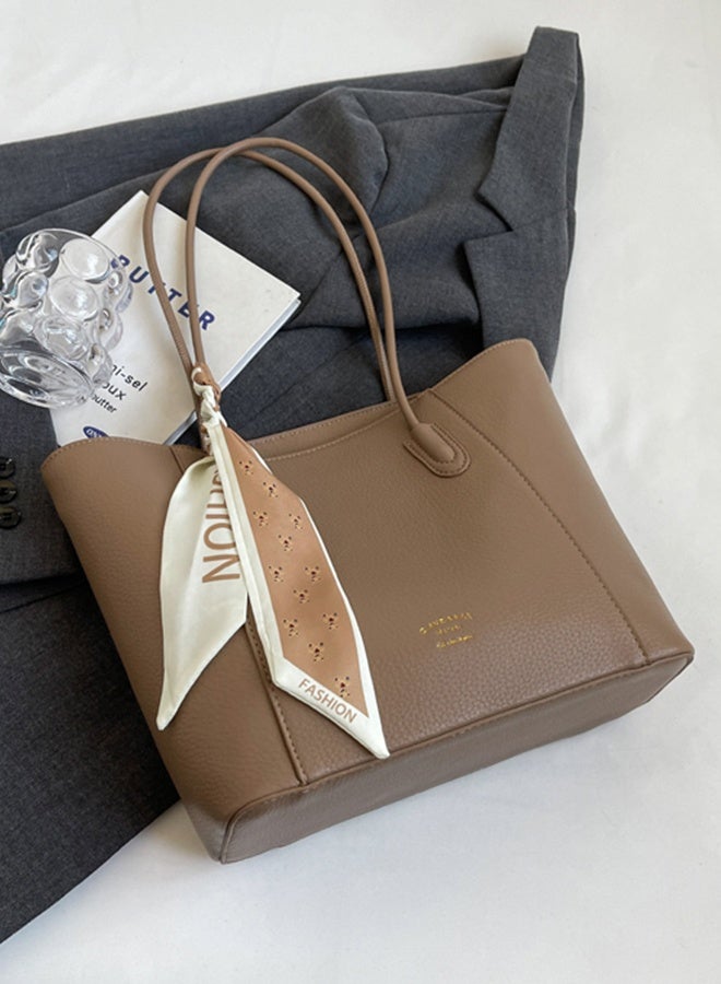 DUNISO Women's Shoulder Tote Bag Faux Leather Handbag For Women Large Capacity Bucket Bag Fashionable Travel Messenger Shoulder Bag For Ladies Girls College Students - Image 5